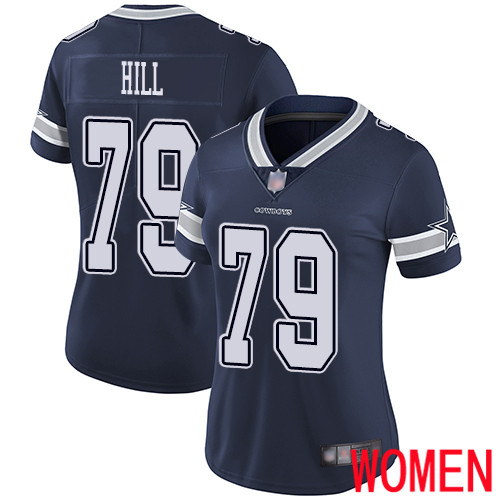 Women Dallas Cowboys Limited Navy Blue Trysten Hill Home #79 Vapor Untouchable NFL Jersey->women nfl jersey->Women Jersey